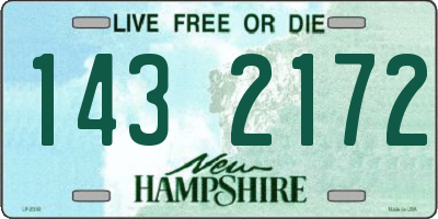 NH license plate 1432172