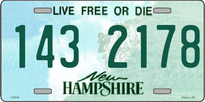 NH license plate 1432178