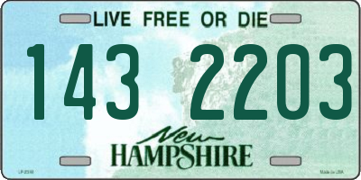 NH license plate 1432203