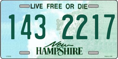 NH license plate 1432217
