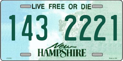 NH license plate 1432221