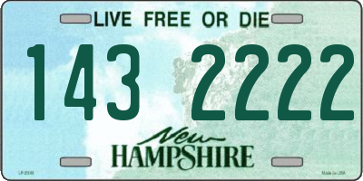 NH license plate 1432222