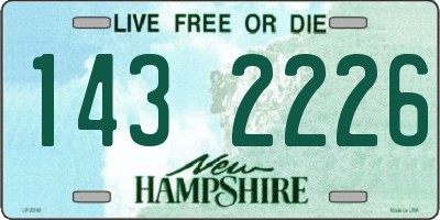 NH license plate 1432226