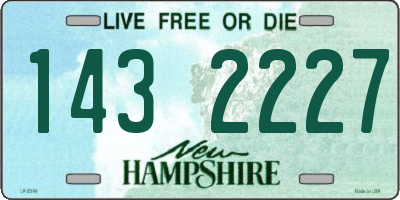 NH license plate 1432227