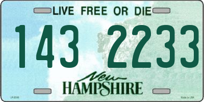 NH license plate 1432233