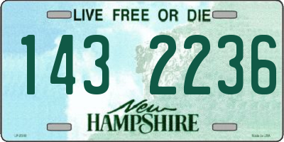 NH license plate 1432236