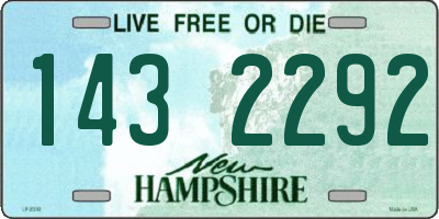 NH license plate 1432292