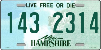 NH license plate 1432314