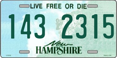NH license plate 1432315