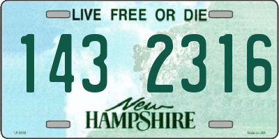 NH license plate 1432316