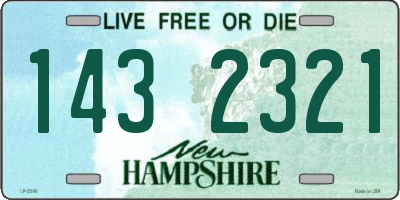 NH license plate 1432321