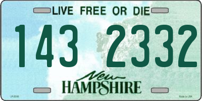 NH license plate 1432332