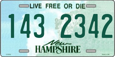 NH license plate 1432342