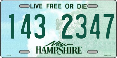 NH license plate 1432347