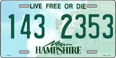 NH license plate 1432353