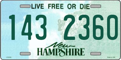 NH license plate 1432360