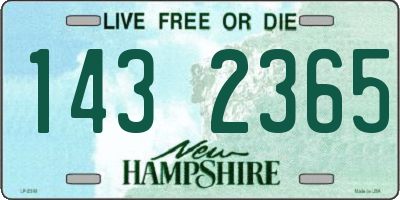 NH license plate 1432365