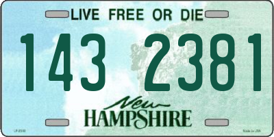 NH license plate 1432381