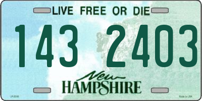 NH license plate 1432403