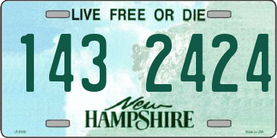 NH license plate 1432424