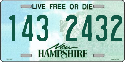 NH license plate 1432432