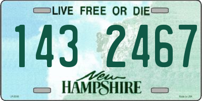 NH license plate 1432467