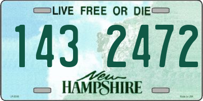 NH license plate 1432472