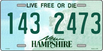 NH license plate 1432473