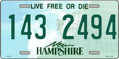 NH license plate 1432494