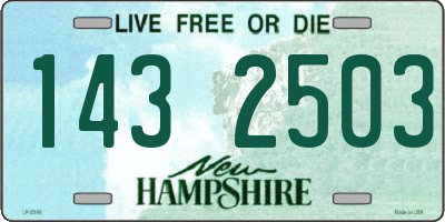 NH license plate 1432503