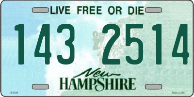 NH license plate 1432514