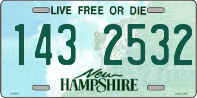 NH license plate 1432532