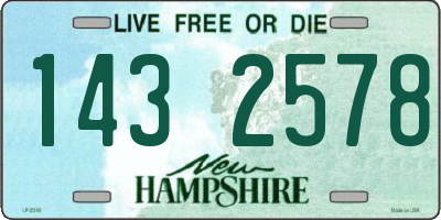 NH license plate 1432578