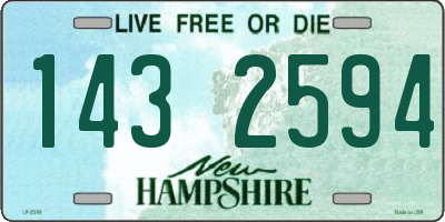 NH license plate 1432594