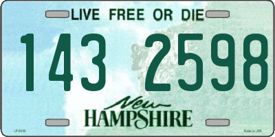 NH license plate 1432598