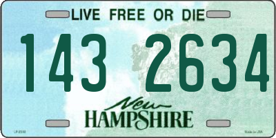 NH license plate 1432634