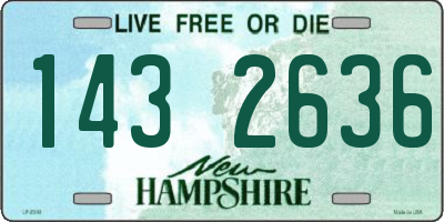 NH license plate 1432636