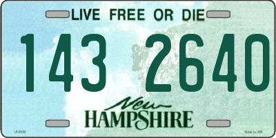 NH license plate 1432640