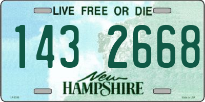NH license plate 1432668