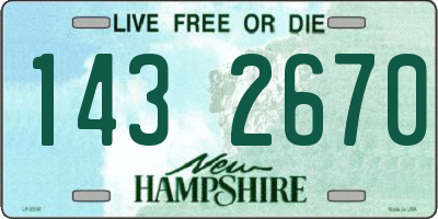 NH license plate 1432670