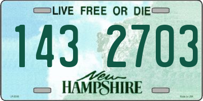 NH license plate 1432703