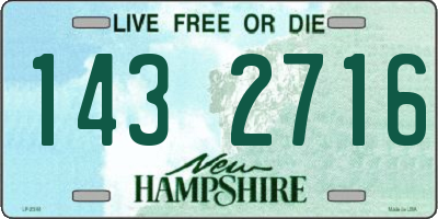 NH license plate 1432716