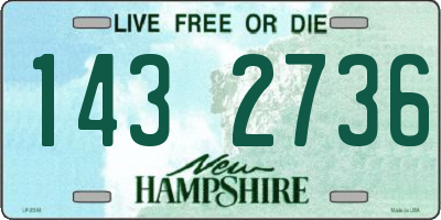 NH license plate 1432736