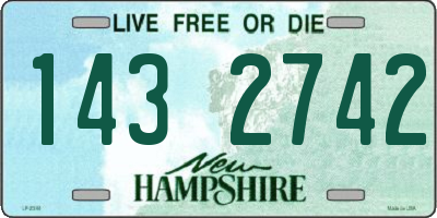 NH license plate 1432742