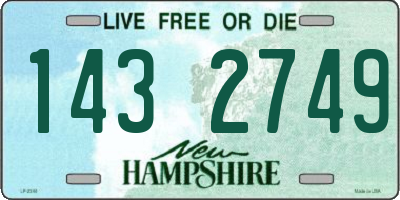 NH license plate 1432749