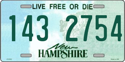 NH license plate 1432754