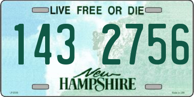 NH license plate 1432756