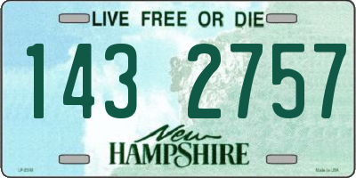 NH license plate 1432757