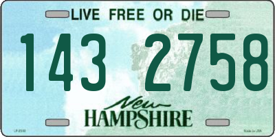 NH license plate 1432758
