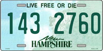 NH license plate 1432760